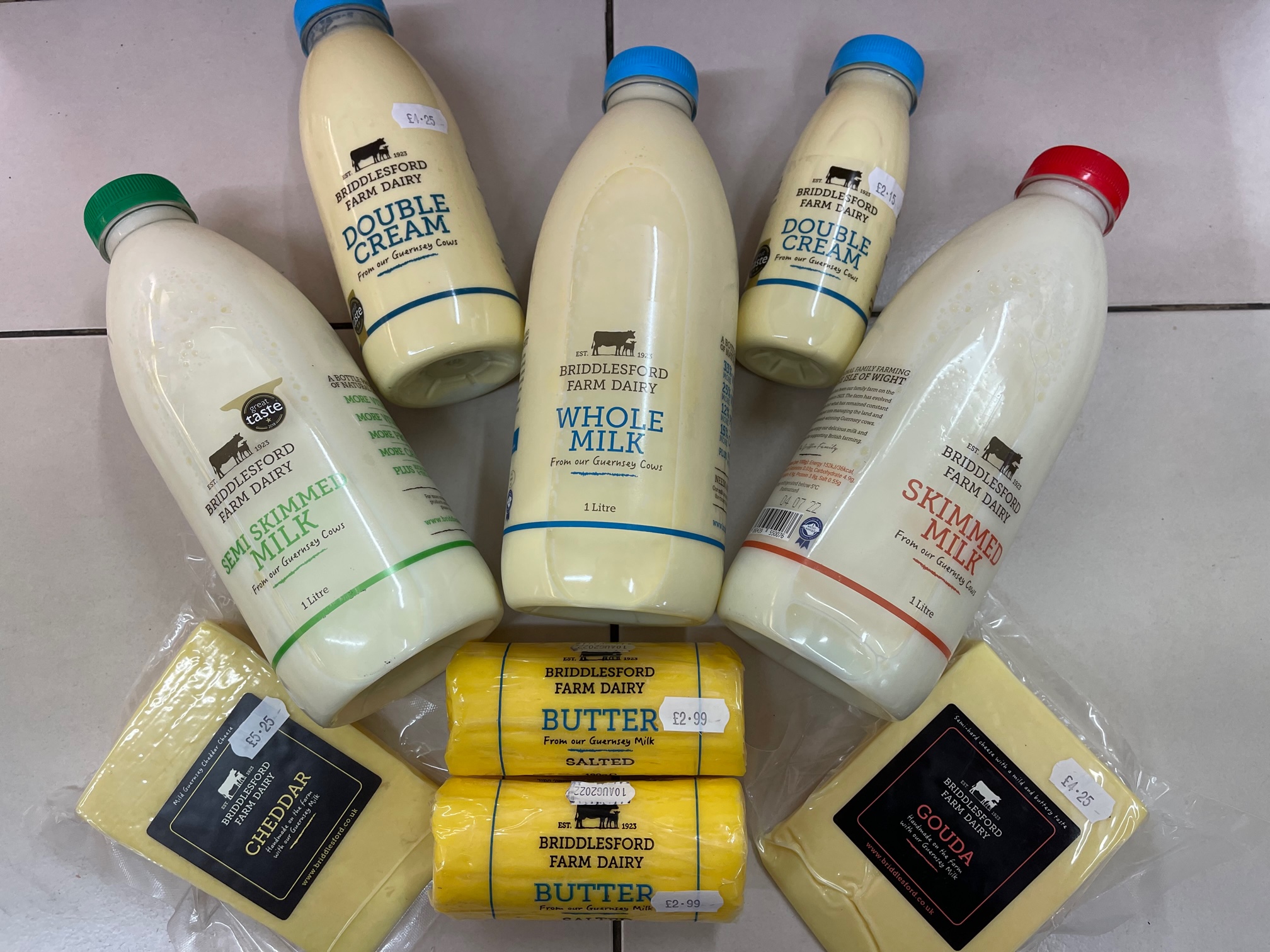 Milk and dairy products at Beaulieu Farm Shop